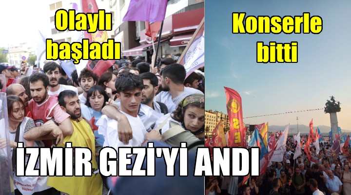 İzmir de Gezi eylemleri, olaylı başladı konserle bitti