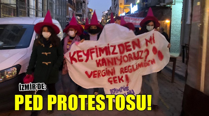 İzmir de  Hijyenik ped  protestosu....
