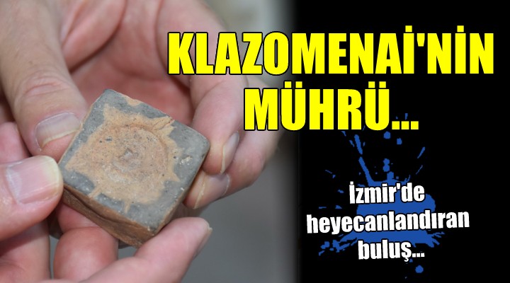 İzmir de Klazomenai nin mührü bulundu