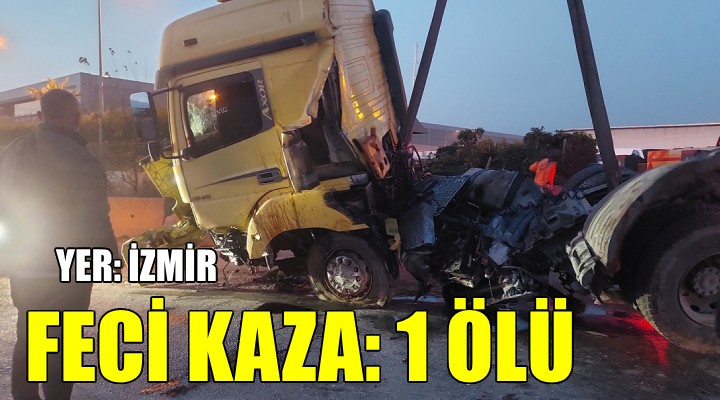 İzmir de TIR ve kamyonet çarpıştı: 1 ölü