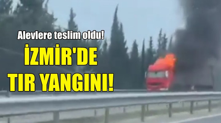 İzmir de TIR yangını!