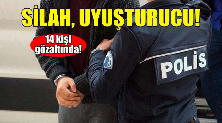 İzmir de asayiş uygulamasında 14 kişi gözaltına alındı!