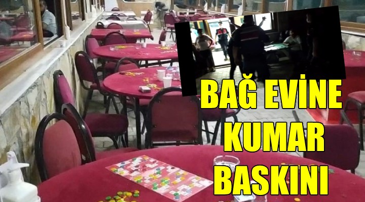 İzmir de bağ evine kumar baskını