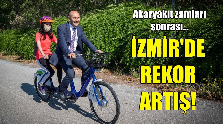 İzmir de bisiklet kullanımında rekor artış!