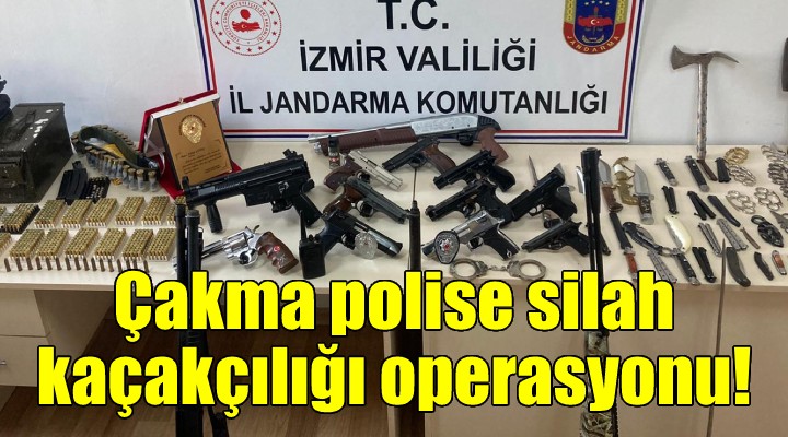 İzmir de çakma polise silah kaçakçılığı operasyonu!