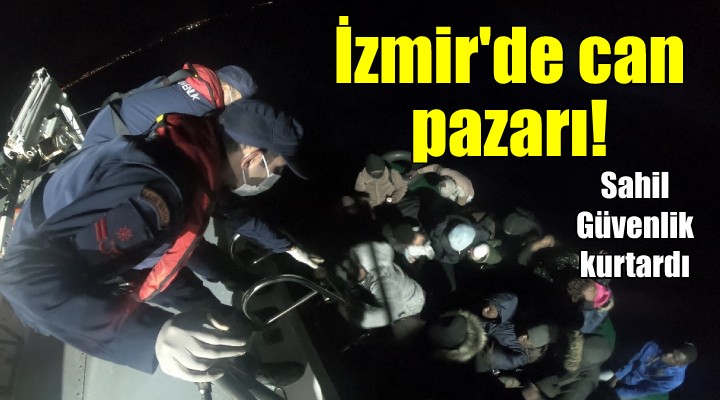Karaburun açıklarında 73 kaçak göçmen ile 1 Türk vatandaşı kurtarıldı