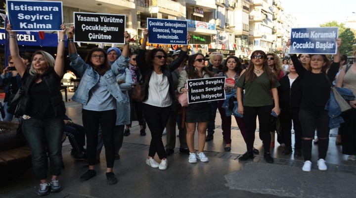 İzmir de çığlıklı protesto