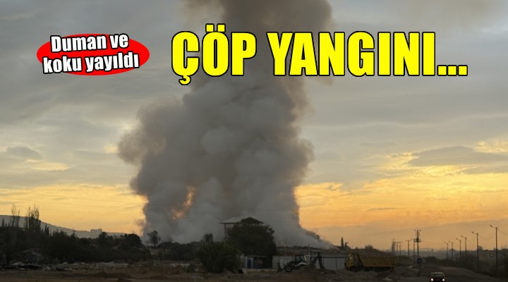 İzmir de çöp aktarma noktasında yangın!