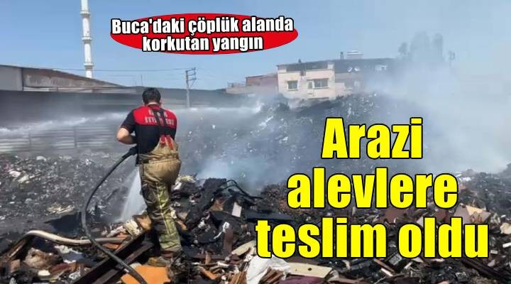 İzmir de çöp dökülen alanda yangın