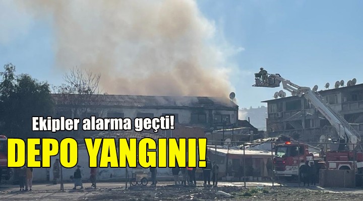 İzmir de depo yangını!
