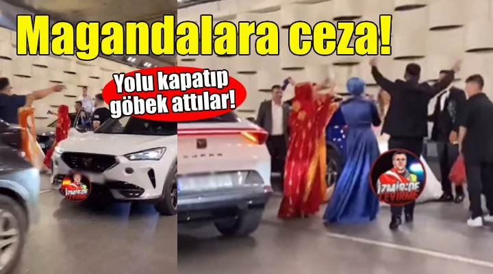 İzmir de düğün kutlaması için yolu kapatanlara ceza!