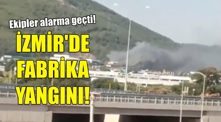 İzmir de fabrika yangını!