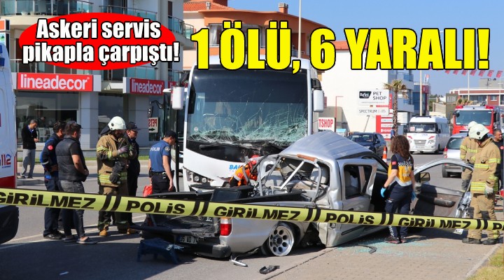 İzmir de feci kaza: 1 ölü, 6 yaralı!
