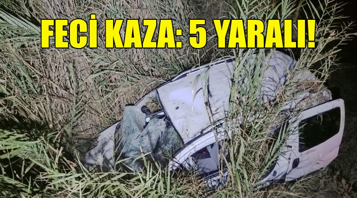 İzmir de feci kaza: 5 yaralı!