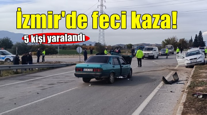 İzmir de feci kaza: 5 yaralı