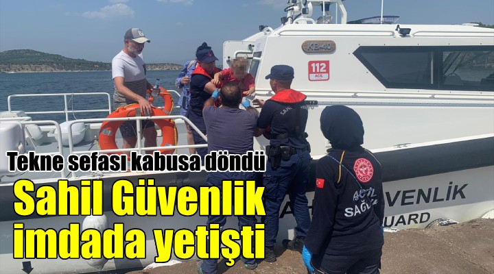 İzmir de gezi teknesinde rahatsızlanan çocuğa Sahil Güvenlik yetişti...