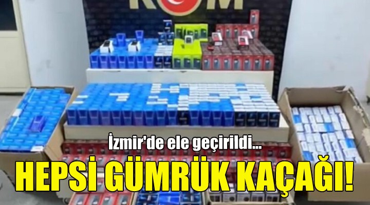 İzmir de gümrük kaçağı telefon operasyonu!