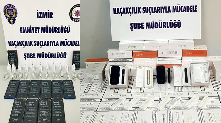 İzmir de kaçak akıllı telefon