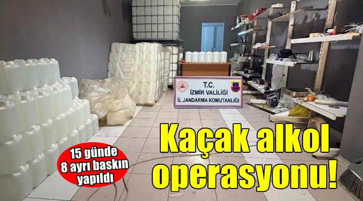 İzmir'de kaçak alkol ve tütün operasyonu