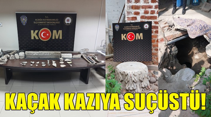 İzmir de kaçak kazıya suçüstü!