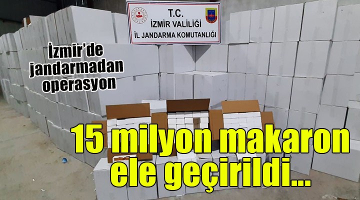 İzmir de kaçak makaron operasyonu...