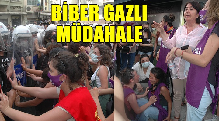 İzmir de kadınlara biber gazlı müdahale