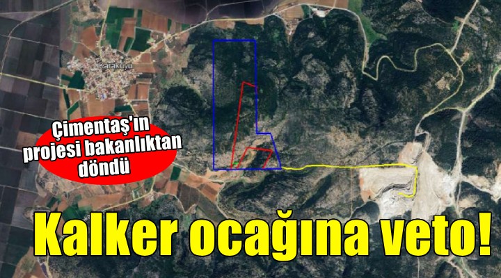İzmir de kalker ocağına zeytin iptali!