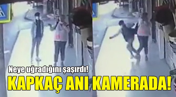 İzmir de kapkaç anı kamerada!