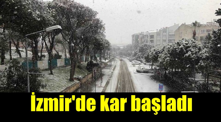 İzmir de kar başladı