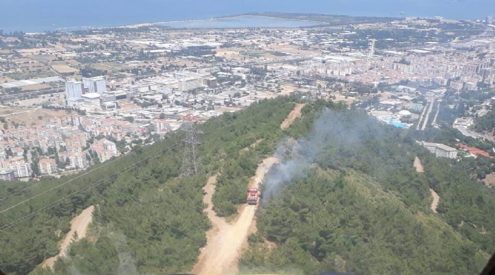 İzmir de korkutan yangın