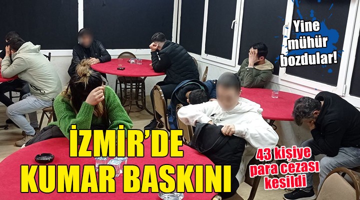 İzmir de kumar baskını...