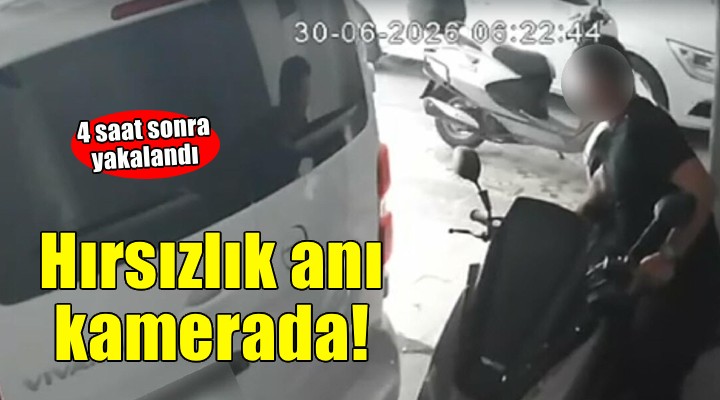 İzmir'de motosiklet hırsızlığı kamerada