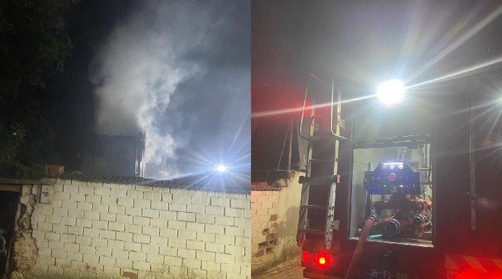 İzmir de müstakil ev yangında kullanılamaz hale geldi