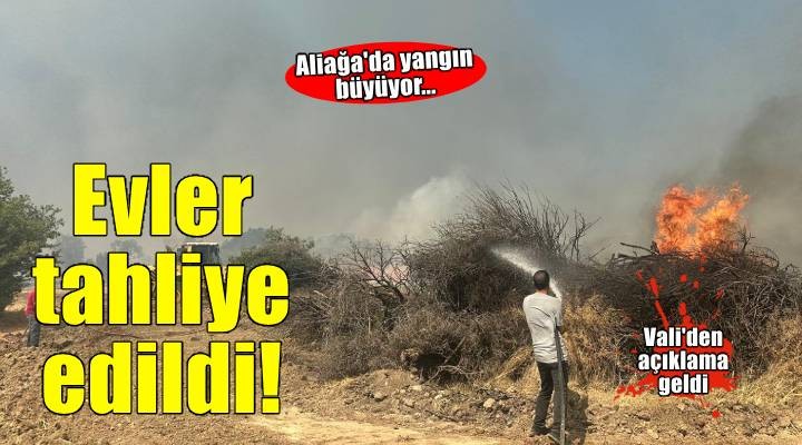 İzmir de orman yangını sürüyor: Bazı evler tahliye edildi!