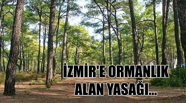 İzmir de ormanlık alan yasağı!