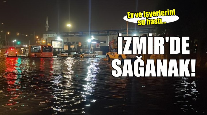 İzmir de sağanak etkili oldu...