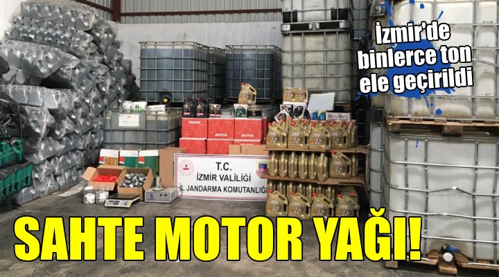 İzmir de sahte motor yağı operasyonu!