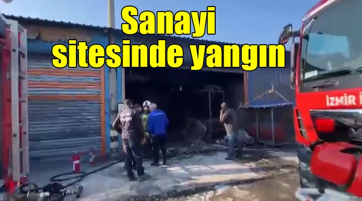 İzmir de sanayi sitesinde yangın...