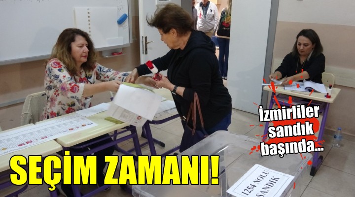 İzmir de seçmenler oy kullanmaya başladı