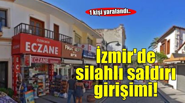 İzmir de silahlı saldırı girişiminde çıkan arbedede bir bankanın güvenlik görevlisi yaralandı