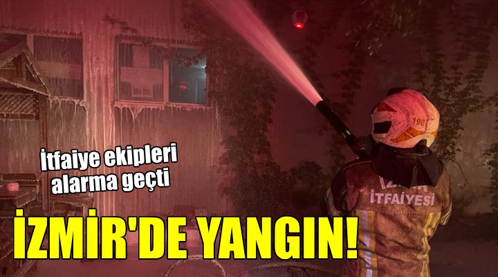 İzmir de tekstil deposunda yangın!