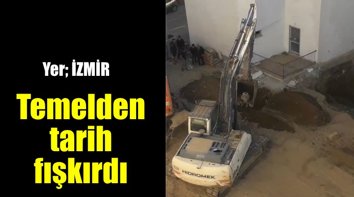 İzmir de temel kazısında çok sayıda tarihi esere rastlandı