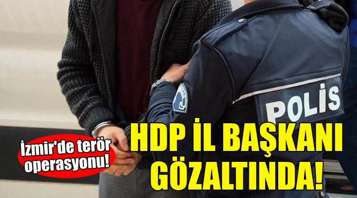 İzmir de terör operasyonu: HDP İzmir İl Başkanı gözaltında!