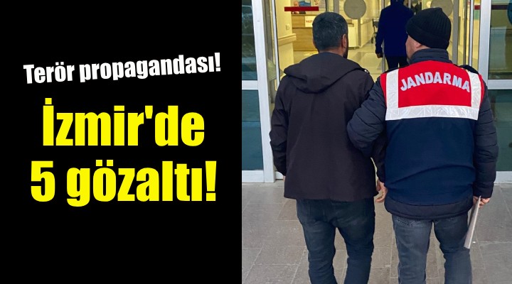 İzmir de terör propagandası operasyonu!