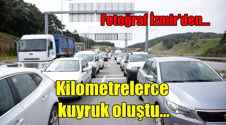 İzmir de kilometrelerce kuyruk oluştu