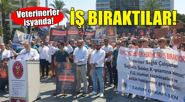 İzmir de veterinerler iş bıraktı!