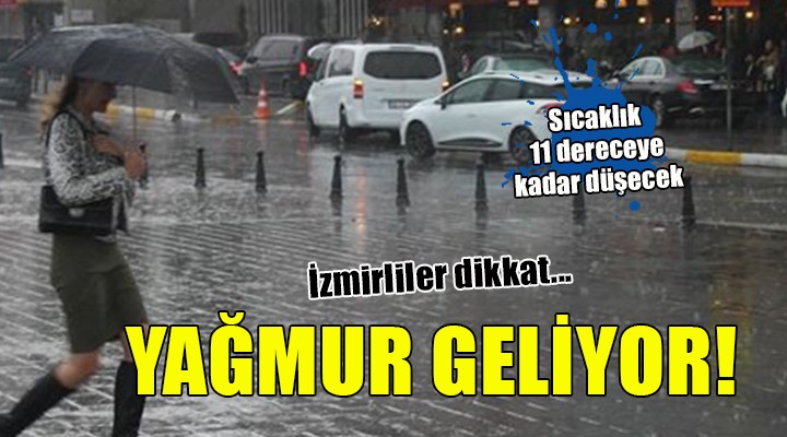 İzmir de yağışlar başlıyor, sıcaklık düşüyor!