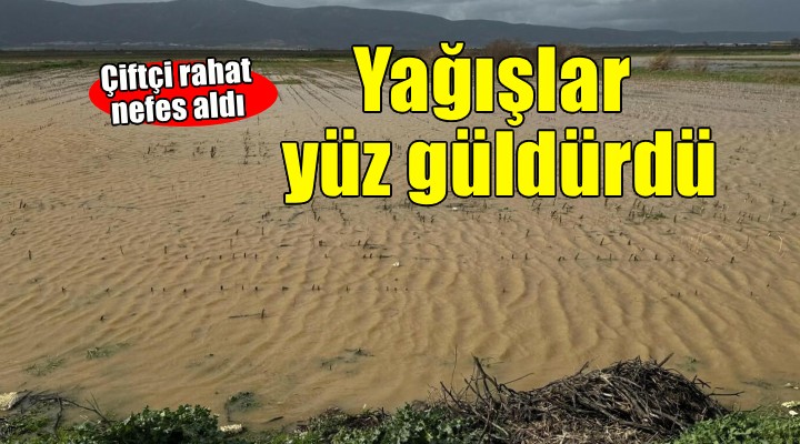 İzmir de yağışlar çiftçinin yüzünü güldürdü