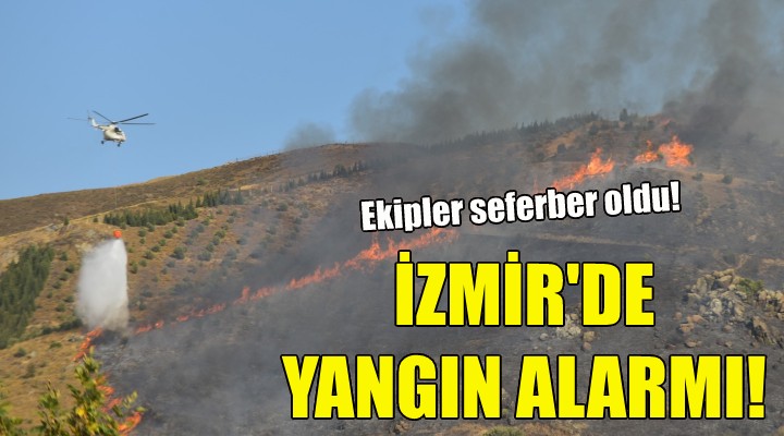 İzmir de yangın alarmı!