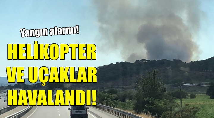İzmir de yangın alarmı... Uçak ve helikopterler havalandı!